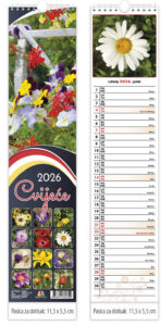 10709-EC Kalendar CVIJEĆE 13L dugi 11x48+5,5 s vrećicom P50 JANP 2026