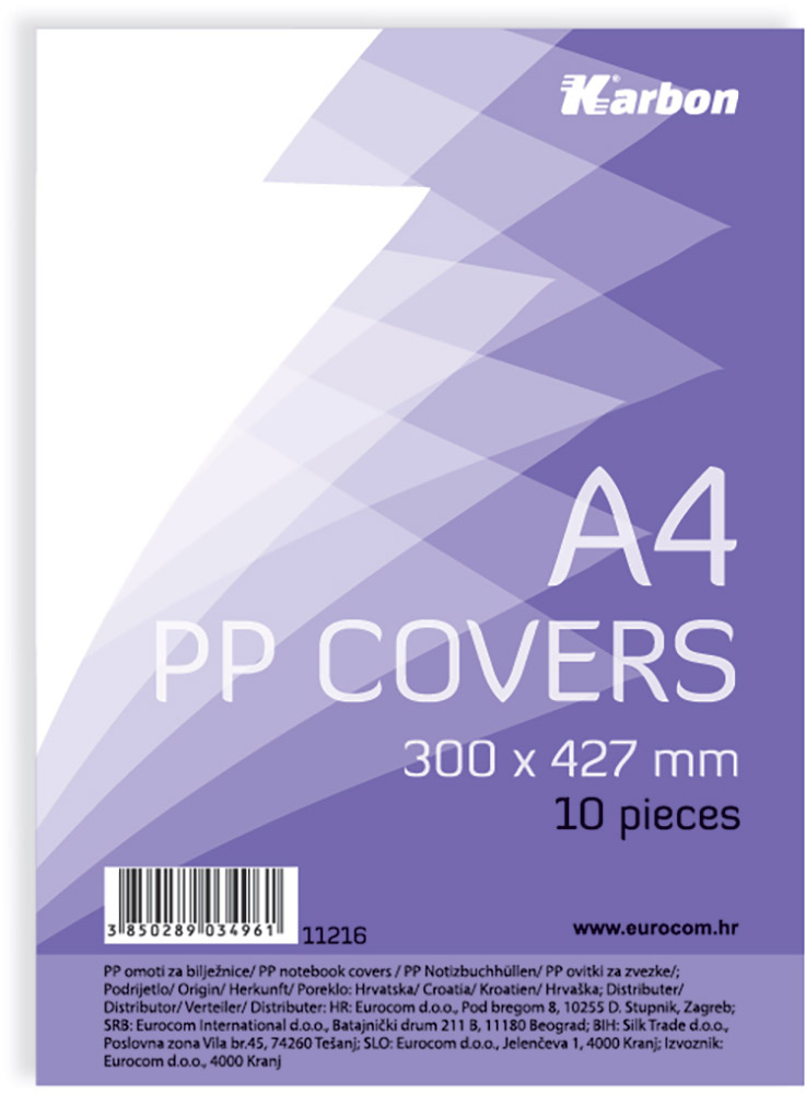 11216-EC Omotnica za bilježnicu A4 KARBON 10/1 P40