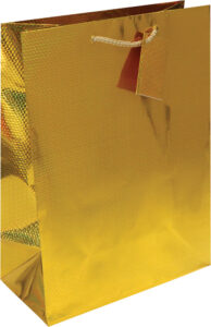 11615-EC Vrećica L hologramska zlatna 26x32,4x12,7cm 71278 P12/144