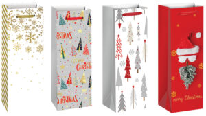 12678-EC Vrećica boca veća božićna mat. 13x36x9 71215 P12/144