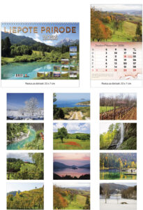 203094-EC Kalendar LJEPOTE PRIRODE 13L 33x48+7 spirala u sred., s vrećicom P50 JANP 2026