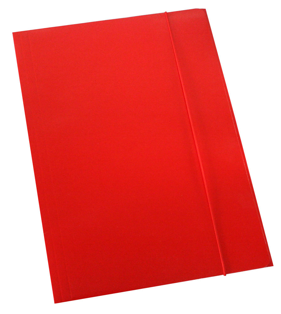 209739-EC Fascikl kartonski/lak s gumicom 600gr OPTIMA crveni 60673 P50