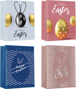 213183-EC Vrećica L Uskrs mat UV CREATIVE sort 71240 P12/144