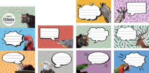 213289-EC Naljepnice za bilježnice STREET ANIMALS WILD 10 kom bls P24/240/960