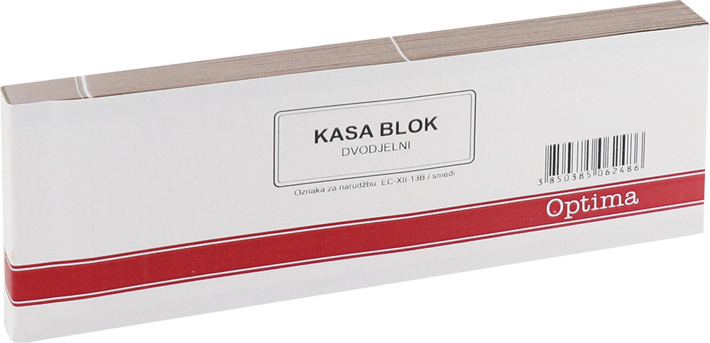 213326-EC Kasa blok dvodjelni XII-13B smeđi OPTIMA P320