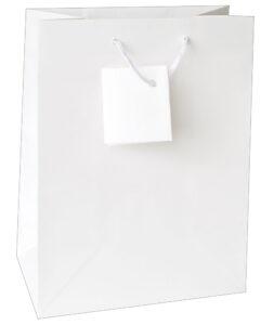 214136-EC Vrećica M jednobojna mat bijela 17,8x22,9x9,8cm 71449 P12/288