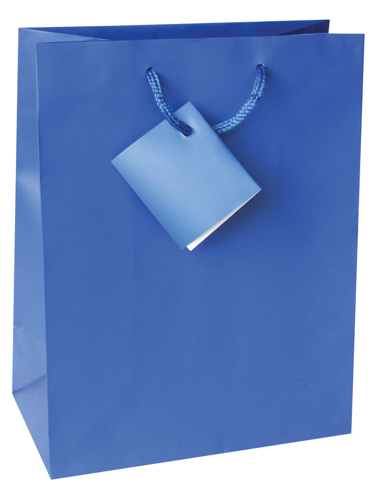 214137-EC Vrećica M jednobojna mat plava 17,8x22,9x9,8cm 71453 P12/288