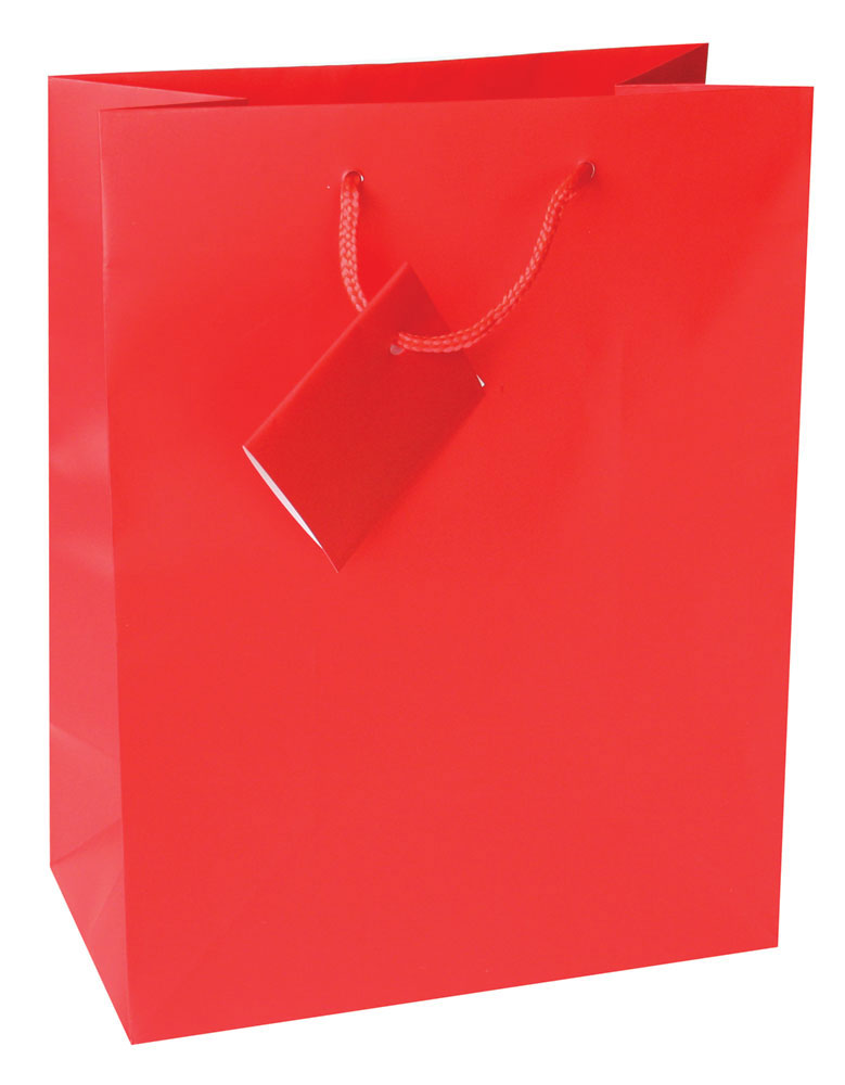 214148-EC Vrećica XL jednobojna mat crvena 33x45,7x10,2 71455 P12/144