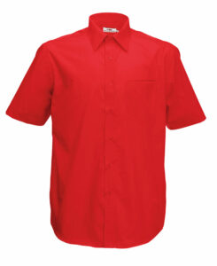 215597-EC Košulja FOL KR 120g Poplin Shirt crvena M P12 NETTO 50%