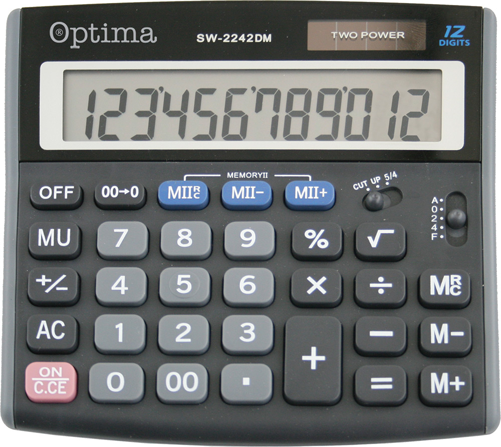 216113-EC Kalkulator OPTIMA SW-2242DM 12mjesta 25251 bls P30/60