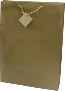 216668-EC Vrećica XL jednobojna mat zlatna 33x45,7x10,2 71714 P12/144