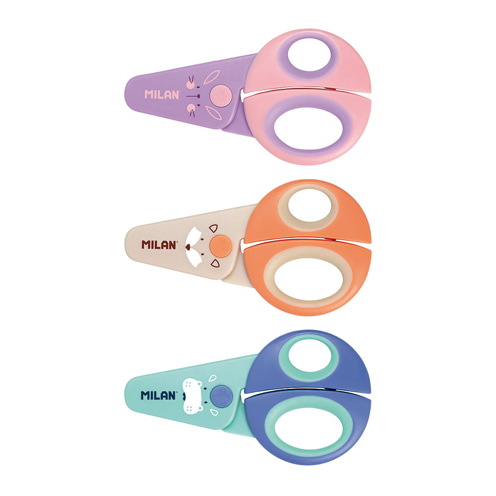 218115-EC Škare MILAN dječje plastične Fun Animals sort boja P16/128