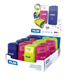 218117-EC Gumica+šiljilo MILAN Tri Acid sort P16/160