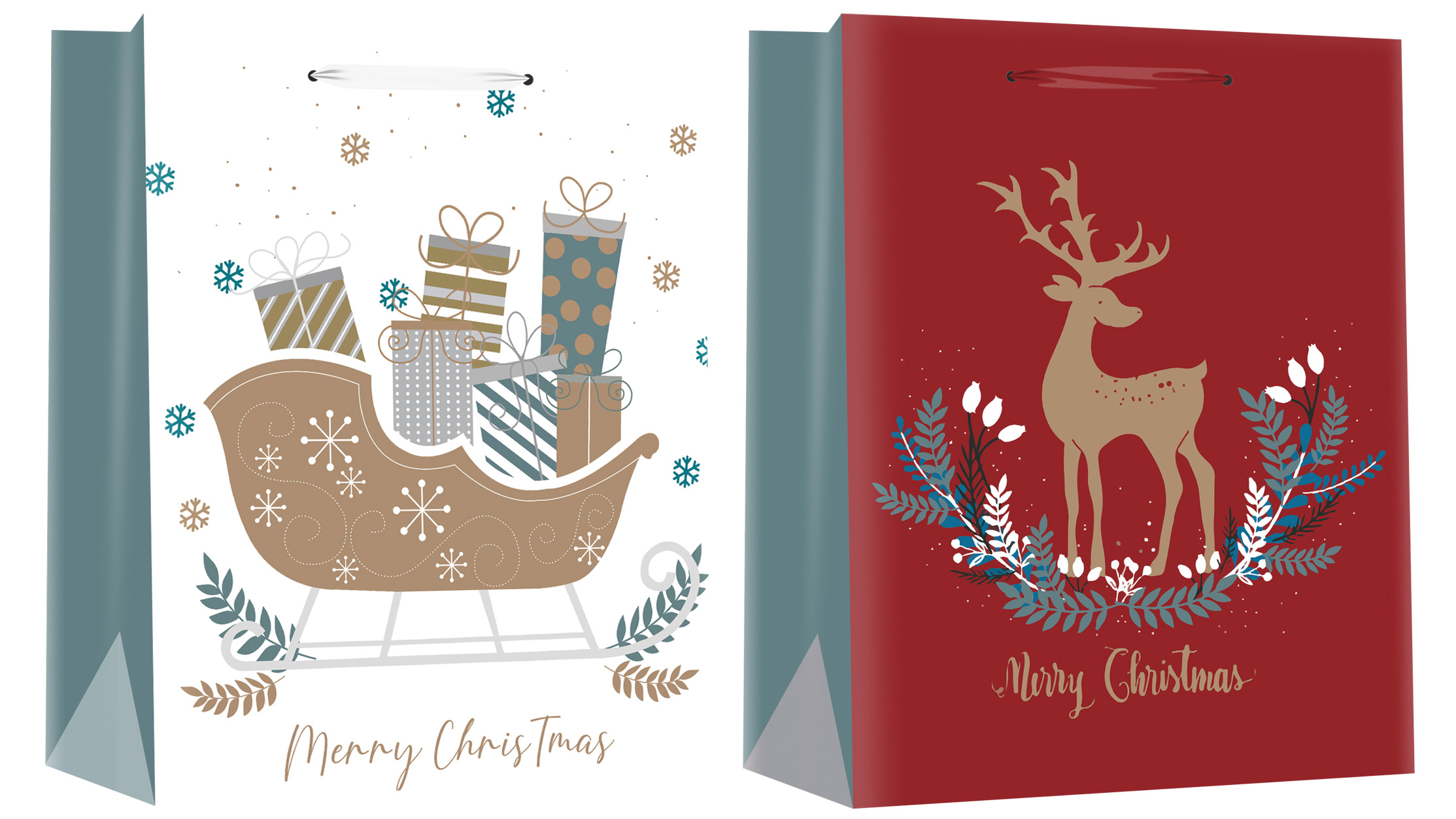 218316-EC Vrećica L božićna mat sa gliterima 71842 P12/120