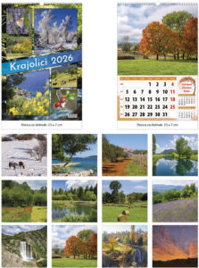 219276-EC Kalendar KRAJOLICI 13L 33x48+7, spirala, s vrećicom P25 JANP 2026