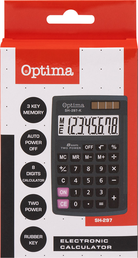 220991-EC Kalkulator OPTIMA SH-297 8 mjesta 25253 bls P100/200