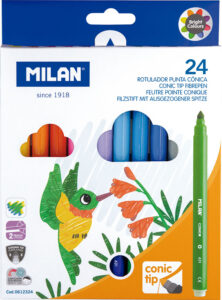 221044-EC Flomasteri 24/1 MILAN konusni vrh perivi karton bls P6/48