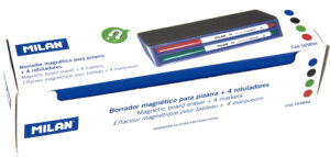 Brisač za magnetnu ploču + 4 flomastera set MILAN 165894 P12/72
