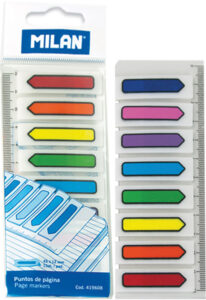 221054-EC Zastavice označ.MILAN strelice 8 bojax15, 45x12mm+ravnalo 12cm P24/288