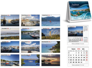 222889-EC Kalendar stolni JADRAN 13L 17x14+3 spirala P100 JANP 2026