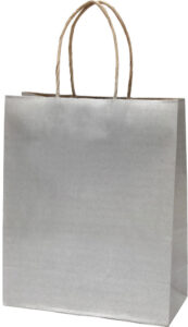 223344-EC Vrećica M natron-ručka srebrna 22x10x25cm 71438 P10/250