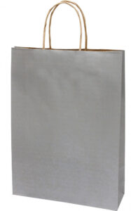 223346-EC Vrećica L natron-ručka srebrna  26x8x35cm 71439 P10/250