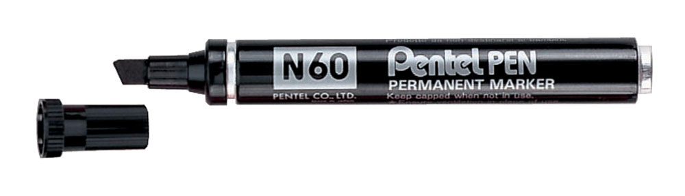 223532-EC Marker perm. PENTEL N60-A crni kosi vrh P12/480