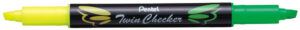 223543-EC Signir PENTEL Twin Checker SLW8-GK žuti/zeleni kosi vrh P12/576
