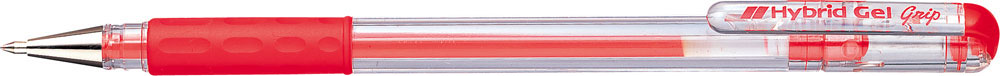 223737-EC Gel pen 0,6 PENTEL Hybrid Gel Grip K-116-B crveni P12/576
