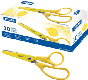 224032-EC Škare MILAN školske Basic žute 13,3 cm, kutija 10/1 P10/40