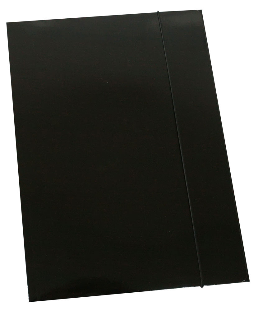 224445-EC Fascikl kartonski/lak s gumicom 600gr OPTIMA crni 60676B P50