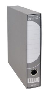 224683-EC Registrator A4-50 kutija OPTIMA SILVER uski sivi P10