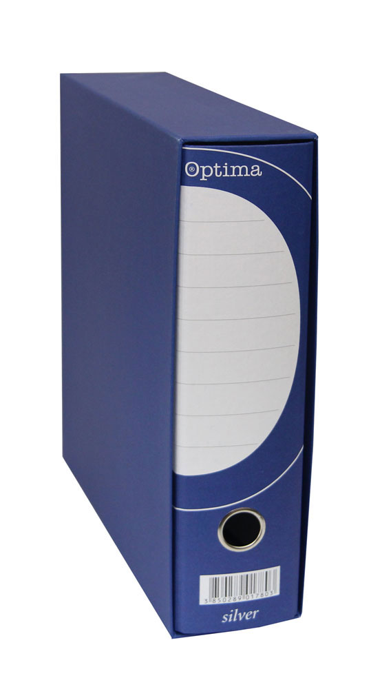 224687-EC Registrator A4-80 kutija OPTIMA SILVER široki plavi P10