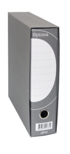 224688-EC Registrator A4-80 kutija OPTIMA SILVER široki sivi P10