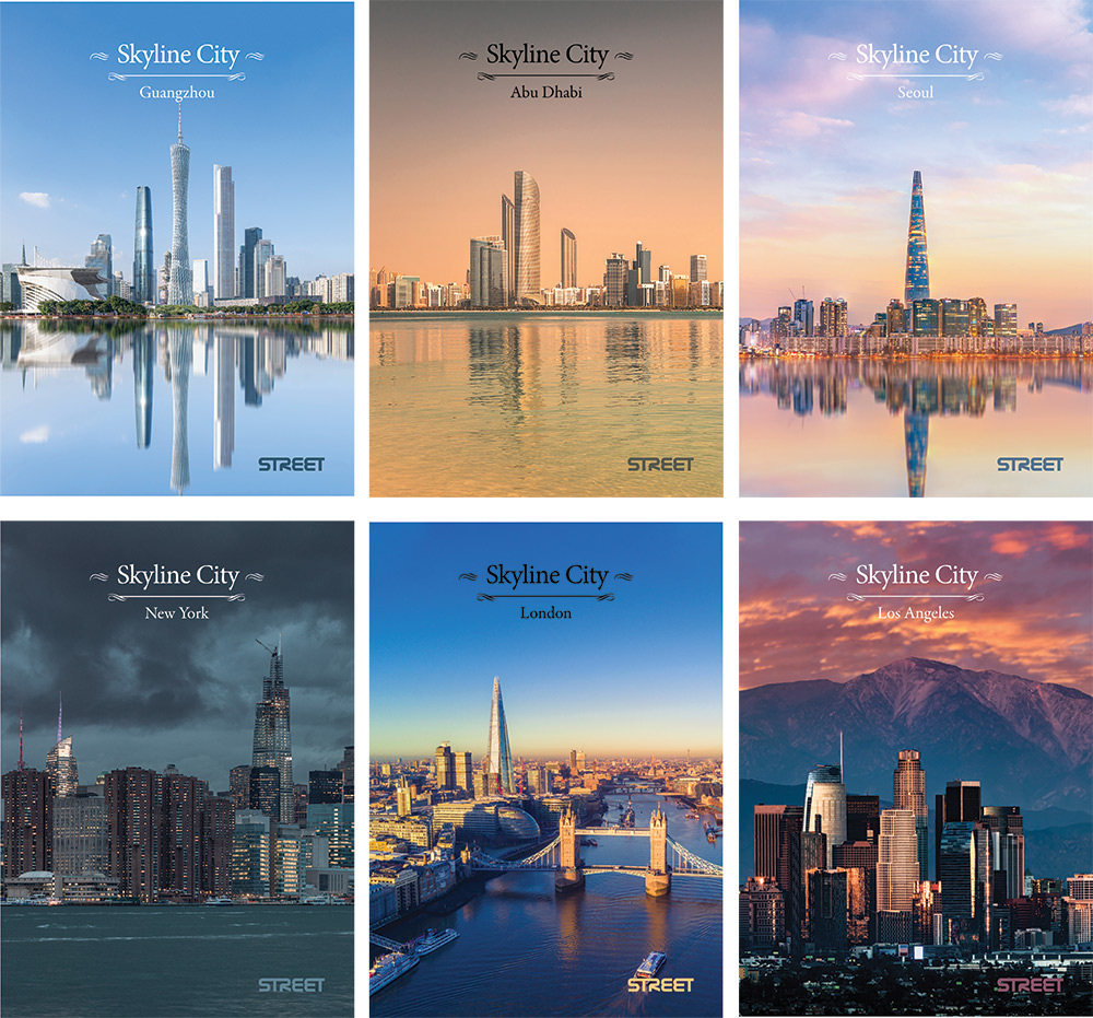 225577-EC Bilježnica A4/B Street SKY LINE CITY 54l 65117 P10/60