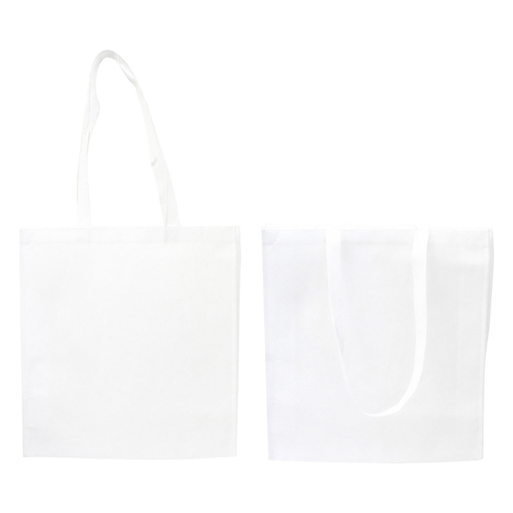 226584-EC Torba shopping od netkanog tekstila 80g PP bijela široka, 42x38x10cm P10/250