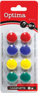226984-EC Magneti za ploču OPTIMA 2cm 8/1 raz.boje 22450 bls  P12/144