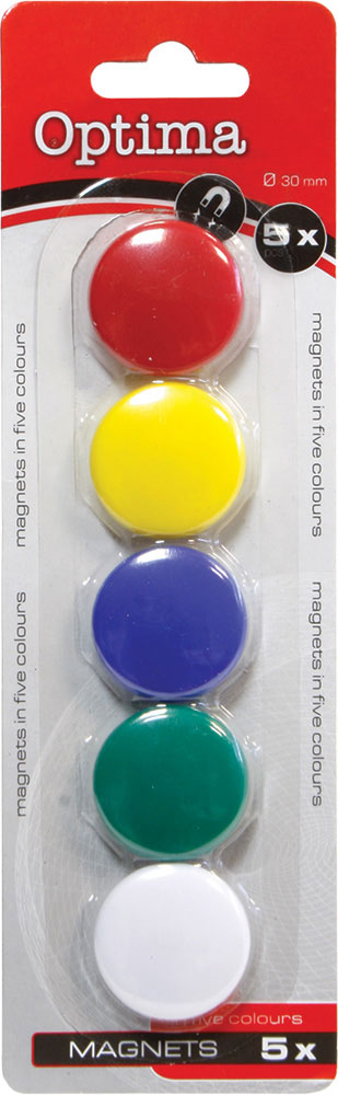 226985-EC Magneti za ploču OPTIMA 3cm 5/1 raz.boje 22451 bls P12/144