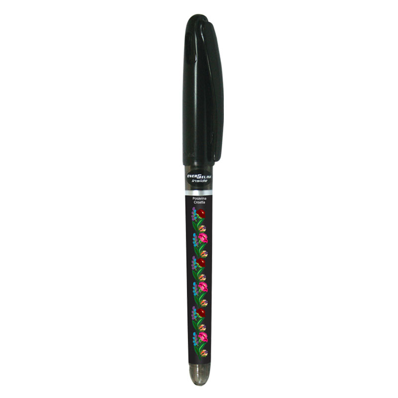 227635-EC Gel pen 0,7 PENTEL EnerGel Tradio Ethno Croatia Posavina crna