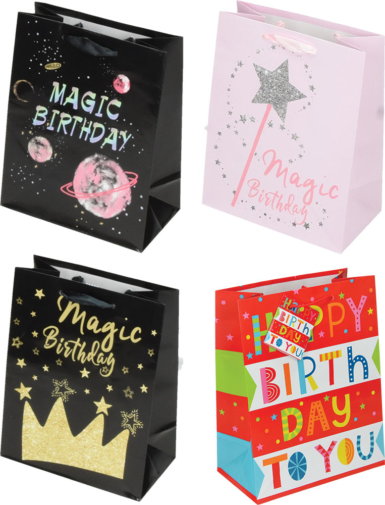 227747-EC Vrećica M rođendan sjaj sort1 18x23x10 75243  P12/288