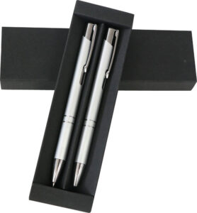 228069-EC Set pisaći Essex kemijska olovka i teh.ol.  srebrni P10/200