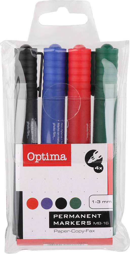 228797-EC Marker perm. OPTIMA MB16 3mm okrugli vrh 4/1 120934 bls P12/144