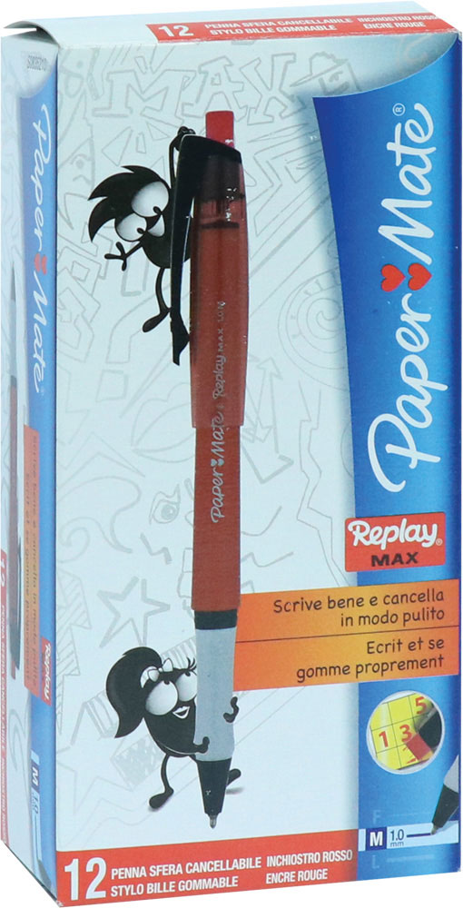 230063-EC Ol.kem. PAPER MATE REPLAY MAX crvena 0835210 NETTO