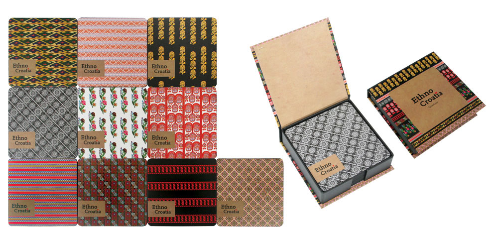 230464-EC Podmetači za čaše Ethno Croatia P14/80