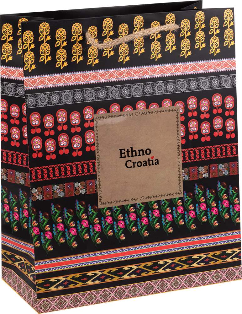 230466-EC Vrećica L Ethno Croatia 26x32,4x12,7cm P12/120