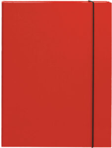 231457-EC Mapa kartonska s gumicom lak A4/3 cm OPTIMA crvena 22491 P10