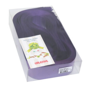 231537-EC Mašna potezna 50mm mat ljubičasta 30 kom u pvc kutiji P30/300