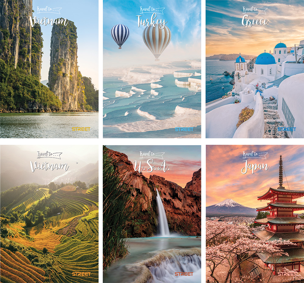 232007-EC Bilježnica A4/D Street TRAVEL TO 54L 65751 P10/60