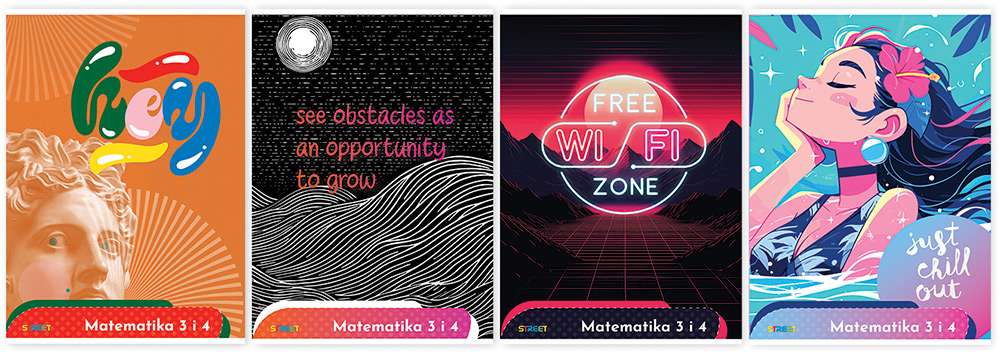 232084-EC Bilježnica Matematika 3 i 4 STREET GOLD MIX CURE  P10/60