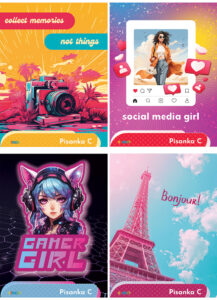 232107-EC Bilježnica Pisanka C STREET GOLD MIX CURE  P20/120